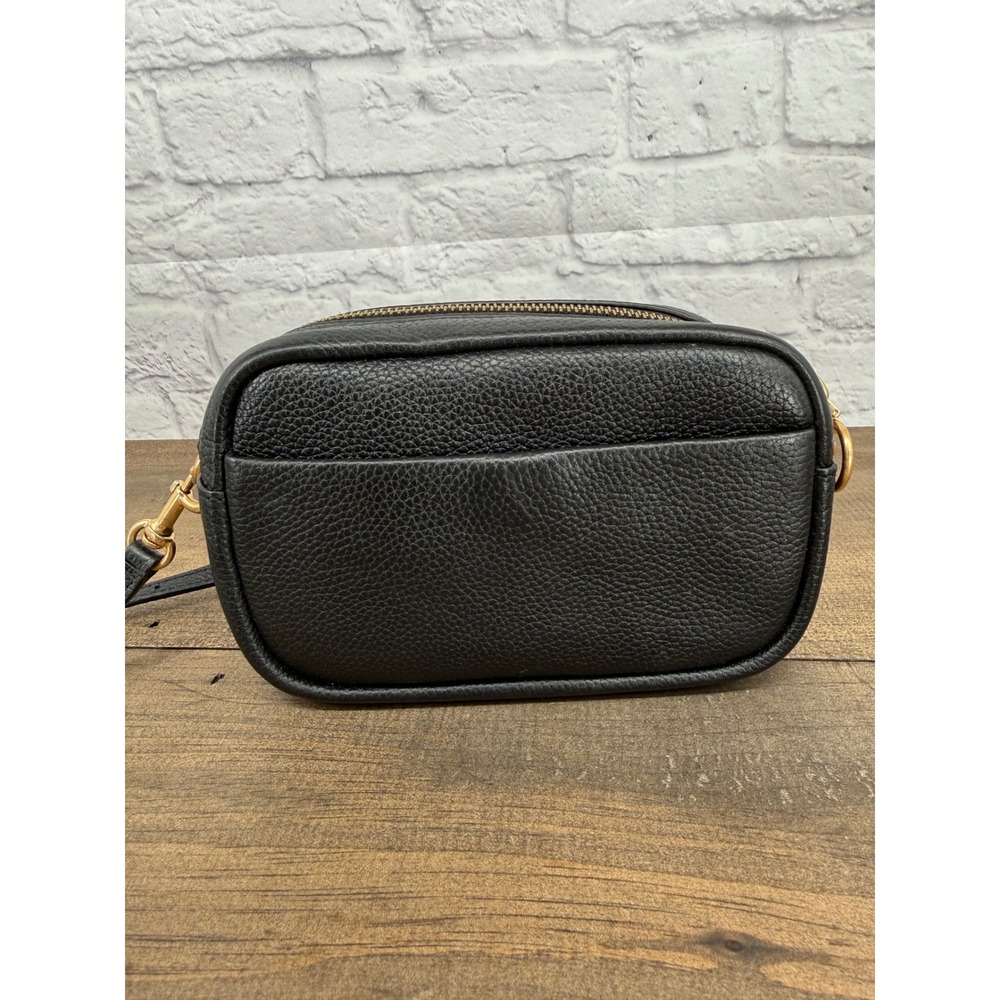 Tory Burch Perry Bombe Mini Bag Black Pebbled Leather Crossbody Camera Bag - Picture 7 of 15